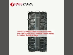 500*500/500*1000ملم شاشة LED داخلية ألومنيوم P3.9 مستعملة للإيجار مثالية للإيجار والمسرح