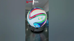عرض الكرة الموجّهة بالليل FIFA 2026 جاهز! #gracevisual #leddisplay#ledball