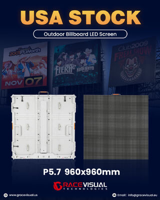 سلسلة OA P5.7 شاشة إعلانات مدعومة بالليل في الهواء الطلق: قشرة بيضاء بالكامل ، صيانة مزدوجة ️ في المخزون في مستودع الولايات المتحدة