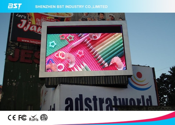 معدل تحديث عالي 6mm مساحة البكسل كامل اللون شاشة LED للخارج للإعلان الديناميكي