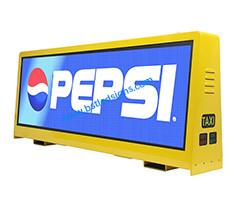 الشاشة المضادة للماء للسيارات الصغيرة للسيارات الأجرة الإعلانية LED 960mm X 320mm Taxi Top LED Screen