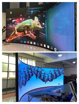 مرئية التصميم المغناطيسي عرض مرن LED P2.5 منحني الإعلانات شاشة LED للمؤتمر