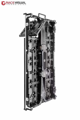 العرض المضيء المُستأجر في الهواء الطلق الملون بالكامل P2.97mm 500×1000mm الألومنيوم المصبوب المسبق، صيانة كاملة في الأمام