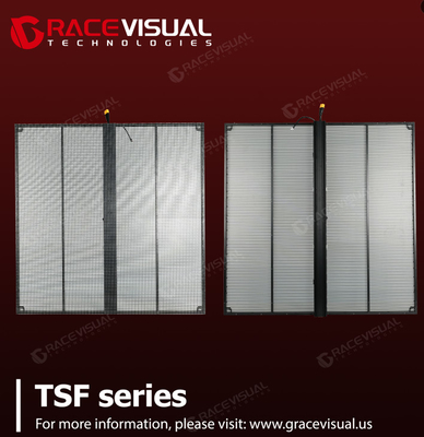 شاشة LED شفافة متطورة من سلسلة TSF لعرض المحتوى عالي الدقة