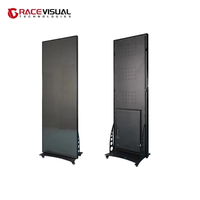 عرض ملصق LED داخلي لسلسلة IP P2.5 (640 × 1920mm) إعادة تحديث عالية ، تحكم WIFI ، قاعدة العجلات المحمولة ، IP40 / IP21