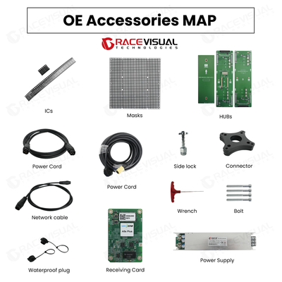 شاشة تأجير LED خارجية 5000 شمعة/متر مربع IP65 من الألومنيوم المصبوب