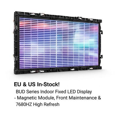 BUD Series Indoor Fixed LED Display with 7680HZ High Refresh Magnetic Module and Front Maintenance