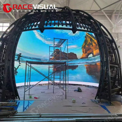 شاشة LED مرنة من سلسلة FX خيارات مساحة الفيكسل 1.25mm-2.5mm، عمق اللون 16 بت، نسبة التباين 4000: 1، تصميم الخدمة الأمامية للصيانة السهلة،مثالية للعروض التجزئة الإبداعية والحدث